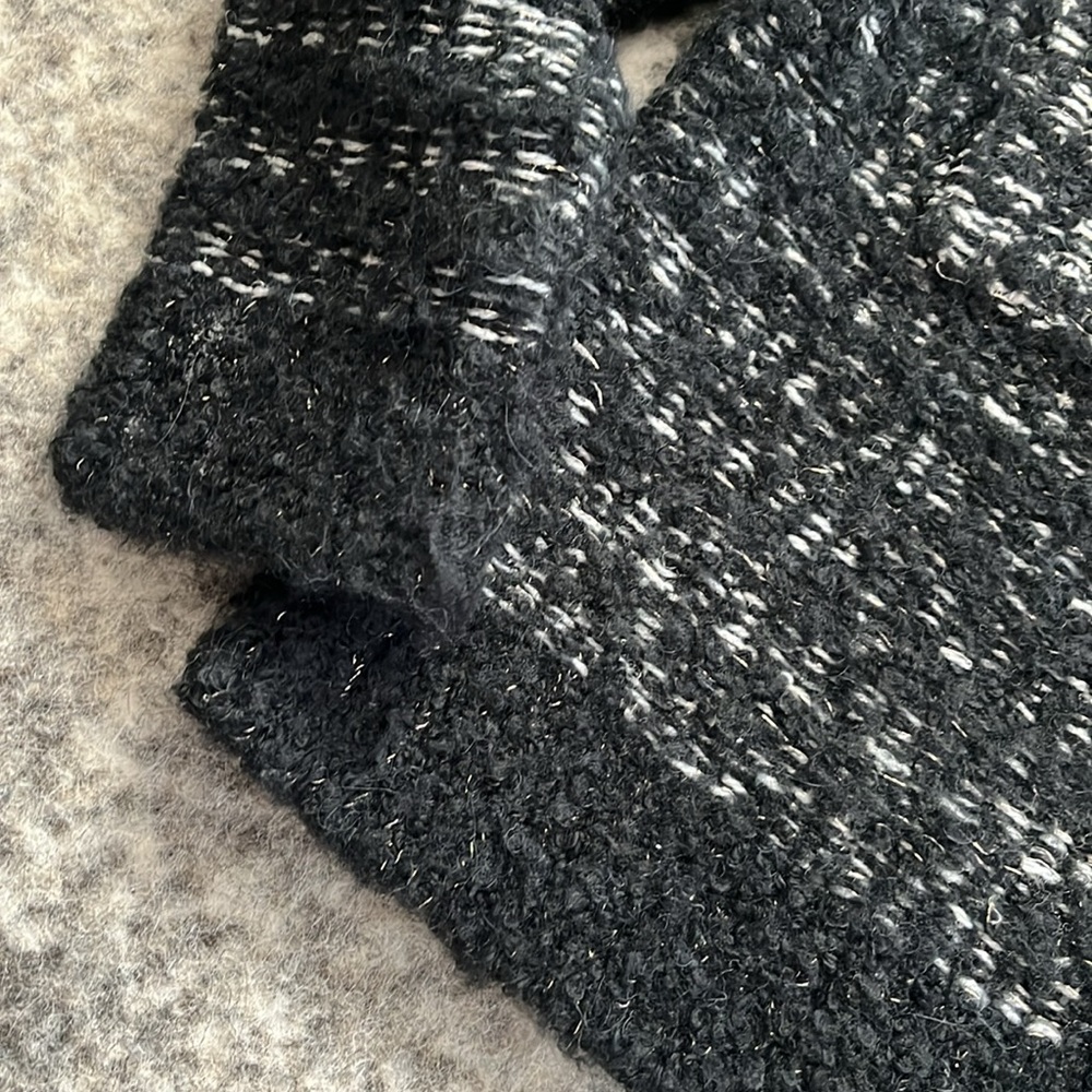 J.Crew Crewcuts Girls' Black Bouclé Lady Jacket/Sweater—XS - Picture 6 of 7